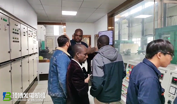突尼斯客户考察广西顶博发电机组制造